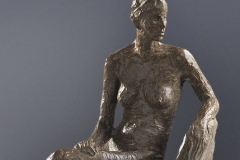 Seated Figure Looking Back 15" x 14" x 8"