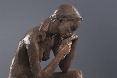 Seated Figure Thinking 13" x 7" x 10"